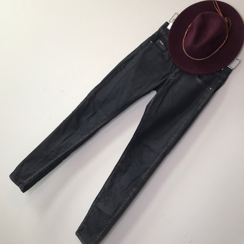 Black Coated Addy Skinny Jeans